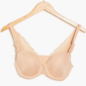 Felina Light Pink Beige Nude Peridot Everyday Lace-Back Demi Bra Sz 44H (5D)